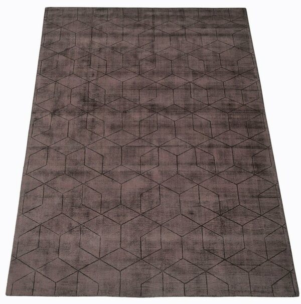 Bild 1 von Teppich Manju, my home, rechteckig, Höhe: 10 mm, elegant glänzender Kurzflorteppich in Seiden-Optik, Braun