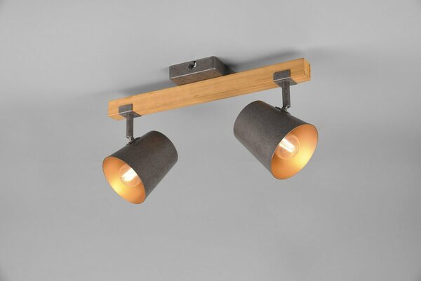 Bild 1 von TRIO Leuchten Deckenstrahler Bell, Leuchtmittel wechselbar, ohne Leuchtmittel, Warmweiß, Spot 2-flammig zur Wand- und Deckenmontage / Leuchtmittel frei wählbar, Silberfarben