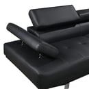 Bild 4 von Happy Home Ecksofa mit verstellbare Kopf- und Arm-Funktionen HSP108-SCH schwarz Lederoptik