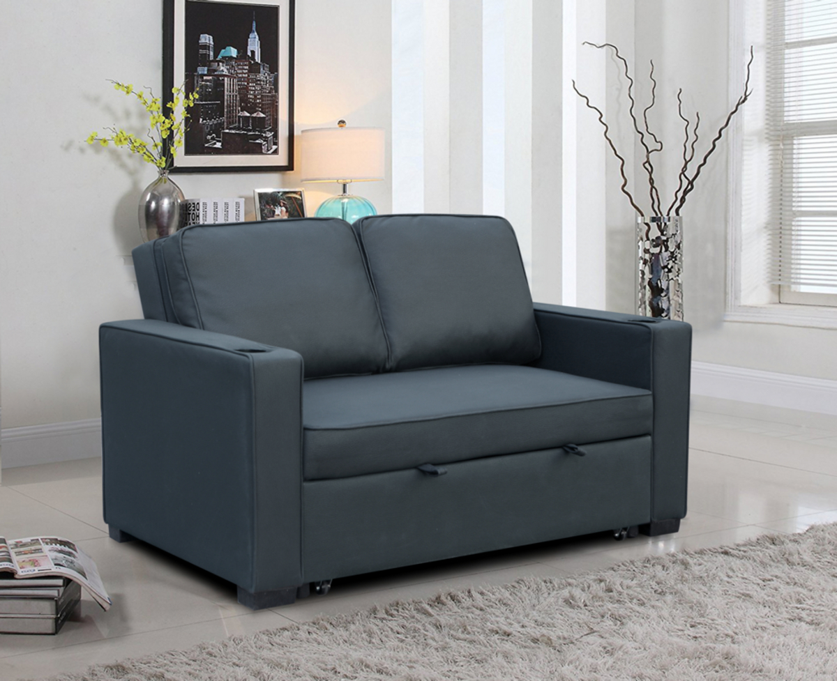 Bild 1 von Happy Home 2-Sitzer Sofabett inkl. Kissen HSP105-DGR dunkelgrau