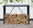 Bild 2 von Green Yard Brennholzunterstand aus Stahl, Brennholzlager, Kaminholz Unterstand, Regenschutz für Holz