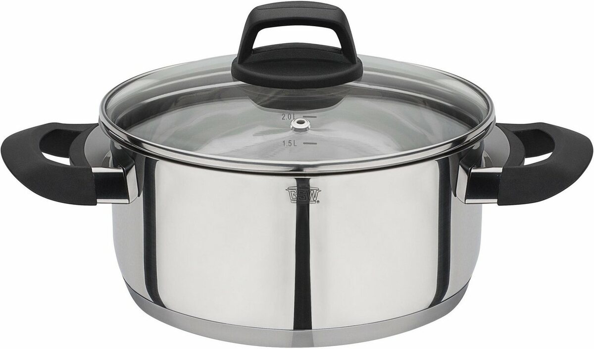 Bild 1 von GSW Bratentopf Como, Edelstahl 18/8 (1-tlg), Induktion, Silberfarben