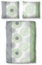 Bild 1 von Bettwäsche Cison in Gr. 135x200 oder 155x220 cm, my home, Biber, 2 teilig, florale Bettwäsche aus Baumwolle, Grün