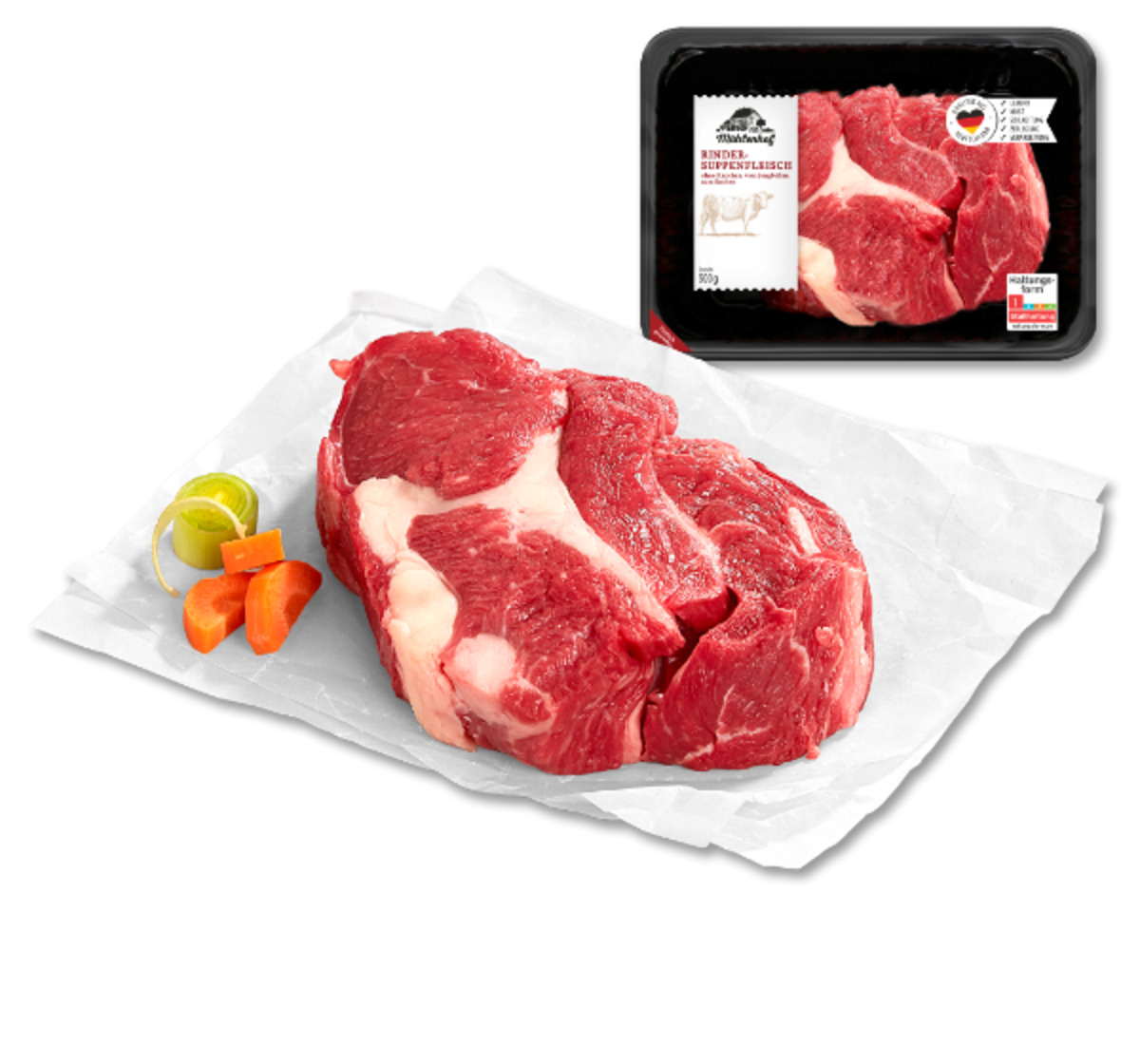 Bild 1 von MÜHLENHOF Frisches Rinder-Suppenfleisch