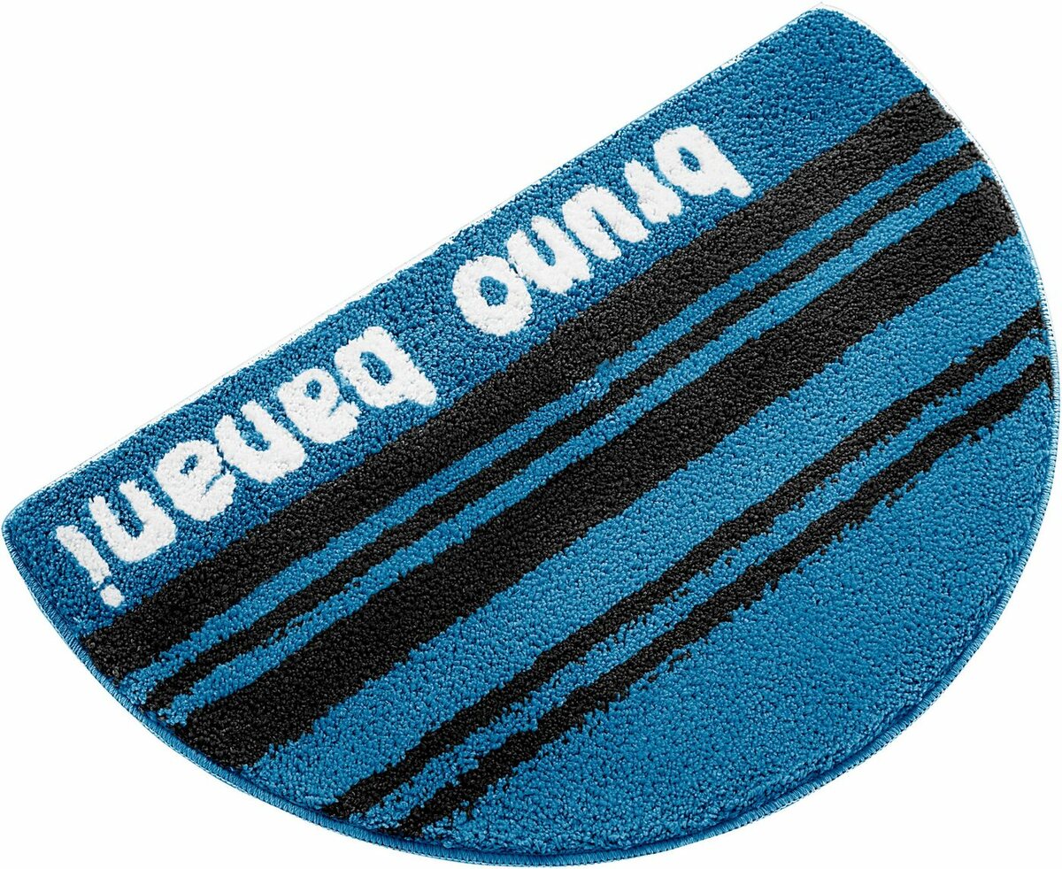 Bild 1 von Badematte Daniel Bruno Banani, Höhe 20 mm, rutschhemmend beschichtet, fußbodenheizungsgeeignet, schnell trocknend, strapazierfähig, Polyester, halbrund, mit Streifen, Badteppich, Badematten auch a