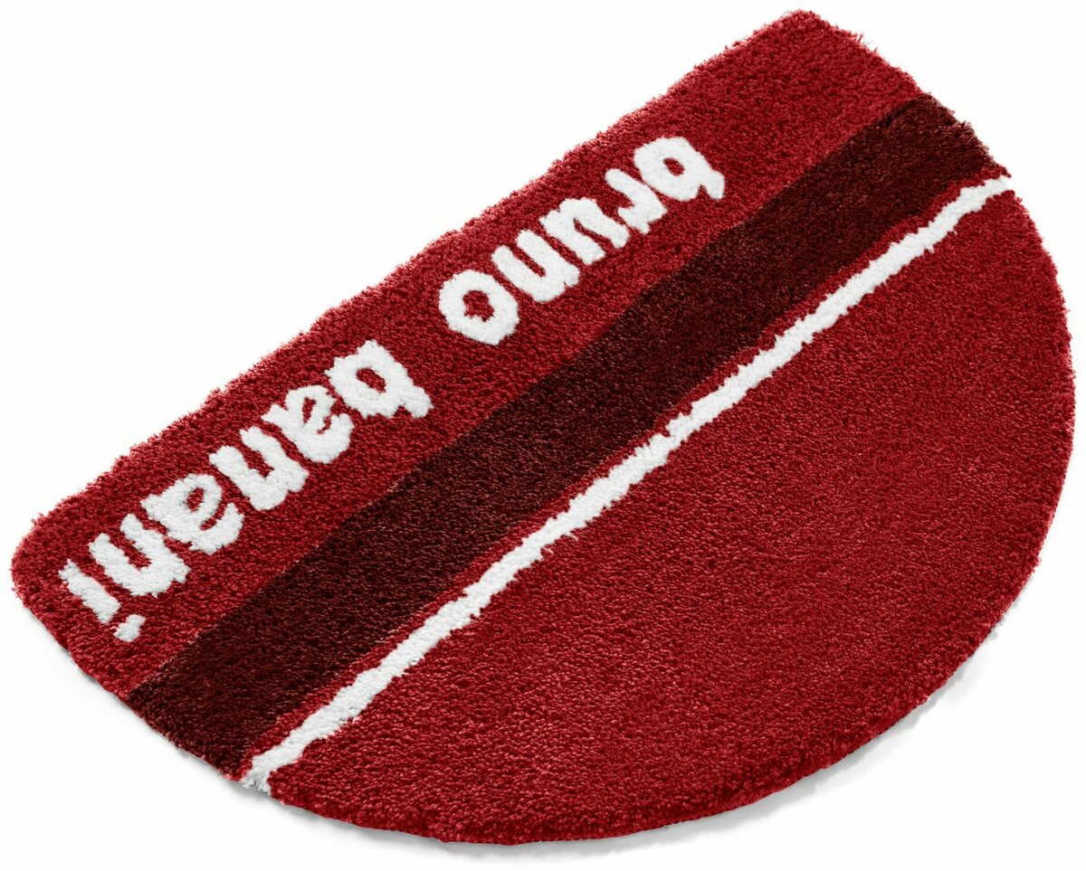 Bild 1 von Badematte Maja Bruno Banani, Höhe 20 mm, rutschhemmend beschichtet, fußbodenheizungsgeeignet, schnell trocknend, strapazierfähig, Polyester, halbrund, weiche Haptik, mit Logo, Badematten auch als
