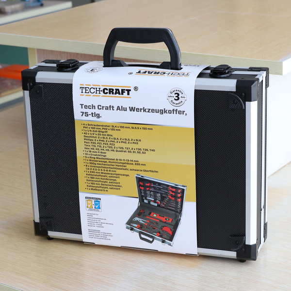 Bild 2 von Tech Craft Alu Werkzeugkoffer 75 tlg.