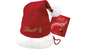 Lindt Weihnachtsmann Mütze mit Pralinen
