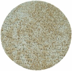 Badematte Kanda 360 Paco Home, Höhe 44 mm, rutschhemmend beschichtet, fußbodenheizungsgeeignet, Polyester, rund, Badteppich, Uni Farben, weicher Hochflor, rechteckig & rund erhältlich, Beige