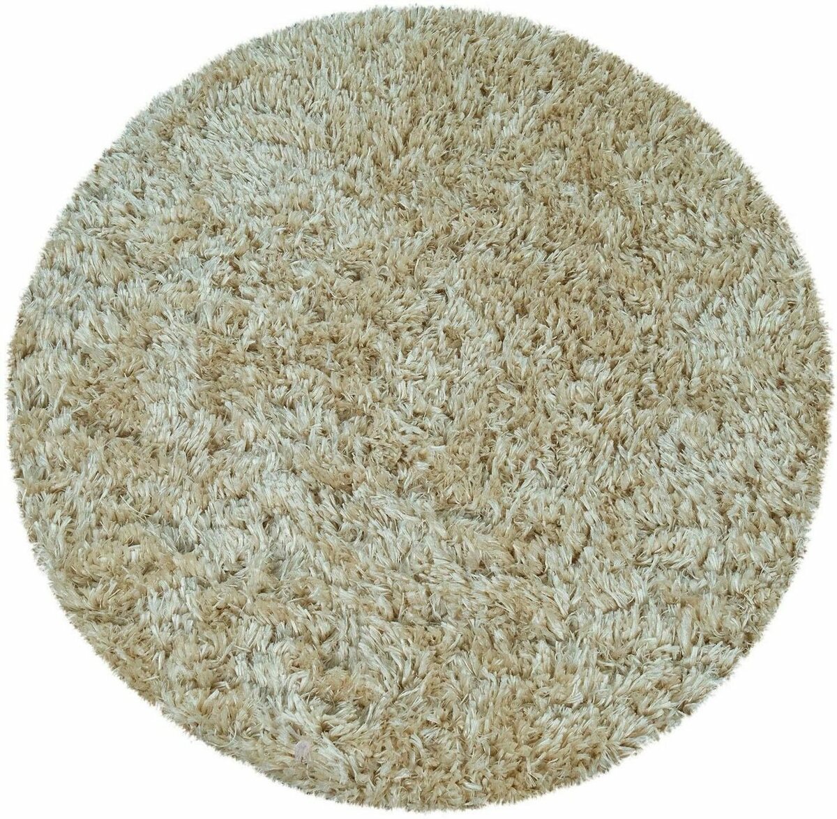 Bild 1 von Badematte Kanda 360 Paco Home, Höhe 44 mm, rutschhemmend beschichtet, fußbodenheizungsgeeignet, Polyester, rund, Badteppich, Uni Farben, weicher Hochflor, rechteckig & rund erhältlich, Beige