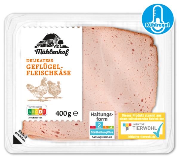 Bild 1 von MÜHLENHOF Geflügel-Fleischkäse*