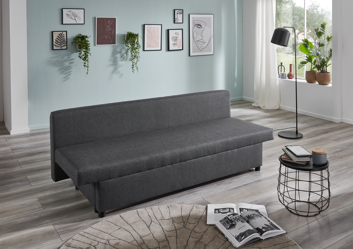 Bild 4 von Sun Garden Schlafsofa mit Stauraumfunktion und Kissen BREDA anthrazit