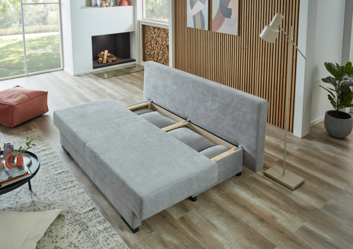 Bild 4 von Sun Garden Schlafsofa mit Stauraumfunktion und Kissen GRONINGEN silber