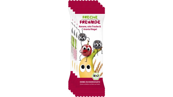 Bild 1 von Freche Freunde Bio Getreideriegel Rote Traube, Aronia & Banane 4er-Pack