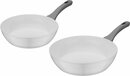 Bild 1 von GSW Pfannen-Set Fiona, Aluminium (Set, 2-tlg), weiß, kratzfeste ILAG® CERAMIC-Veredelung, Induktion, 24/28 cm, Weiß