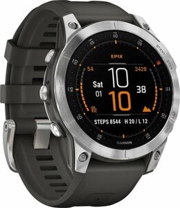 Garmin EPIX 2 Gen Smartwatch (3,3 cm/1,3 Zoll, Garmin), Grau|silberfarben