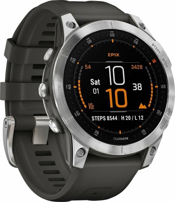 Bild 1 von Garmin EPIX 2 Gen Smartwatch (3,3 cm/1,3 Zoll, Garmin), Grau|silberfarben