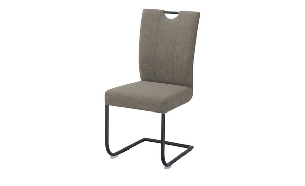 Bild 1 von Polsterschwingstuhl braun Maße (cm): B: 46 H: 99 T: 56 Stühle