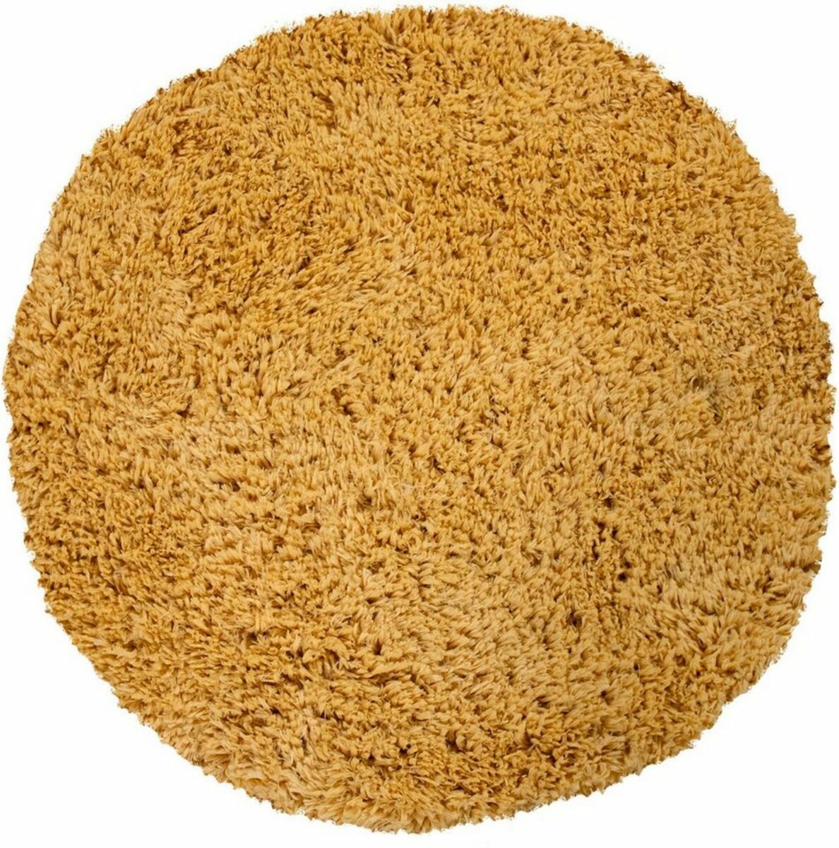 Bild 1 von Badematte Kanda 360 Paco Home, Höhe 44 mm, rutschhemmend beschichtet, fußbodenheizungsgeeignet, Polyester, rund, Badteppich, Uni Farben, weicher Hochflor, rechteckig & rund erhältlich, Gelb