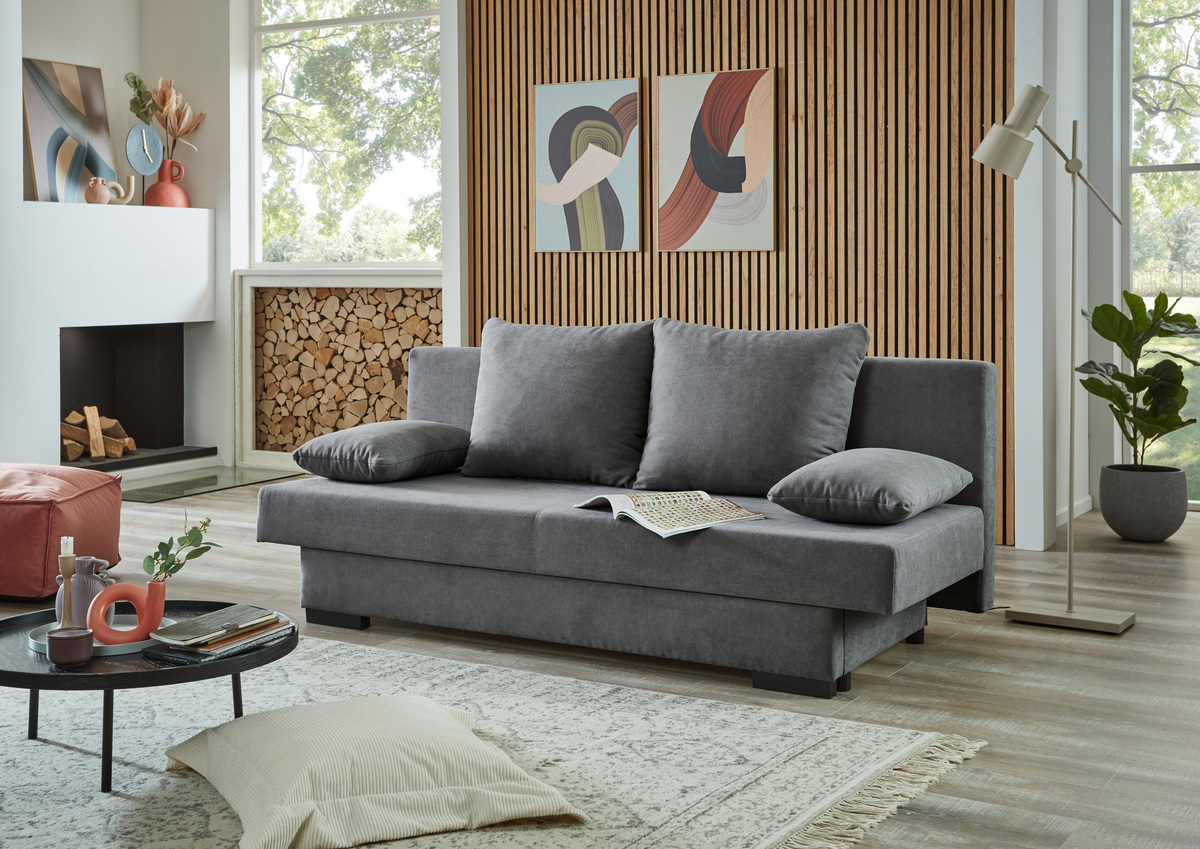 Bild 1 von Sun Garden Schlafsofa mit Stauraumfunktion und Kissen GRONINGEN anthrazit