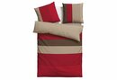 Bild 1 von Bettwäsche Anny in Gr. 135x200 oder 155x220 cm, Home affaire, Linon, 2 teilig, Bettwäsche aus Baumwolle, Bettwäsche mit Streifen-Design, Beige|rot