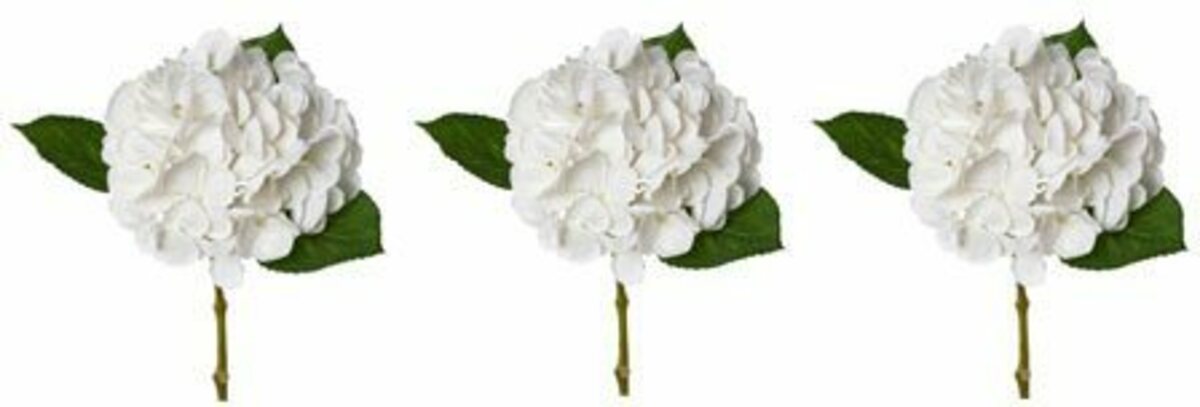 Bild 1 von Kunstblume Navassa Hortensie, Timbers, Höhe 48 cm, 3er-Set, Weiß