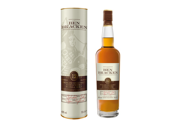 Bild 1 von Ben Bracken Highland Single Malt Scotch Whisky Peated & Smokey 12 Jahre 40% Vol