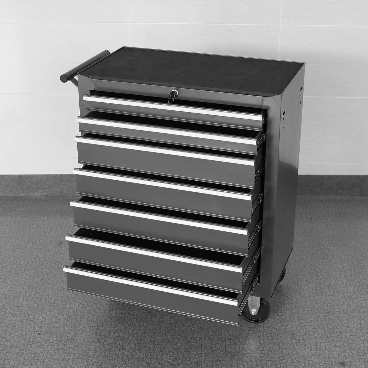 Bild 1 von Tech Craft Werkstattwagen, Schwarz, 7 Schubladen, ca. 62 x 33 x 78 cm