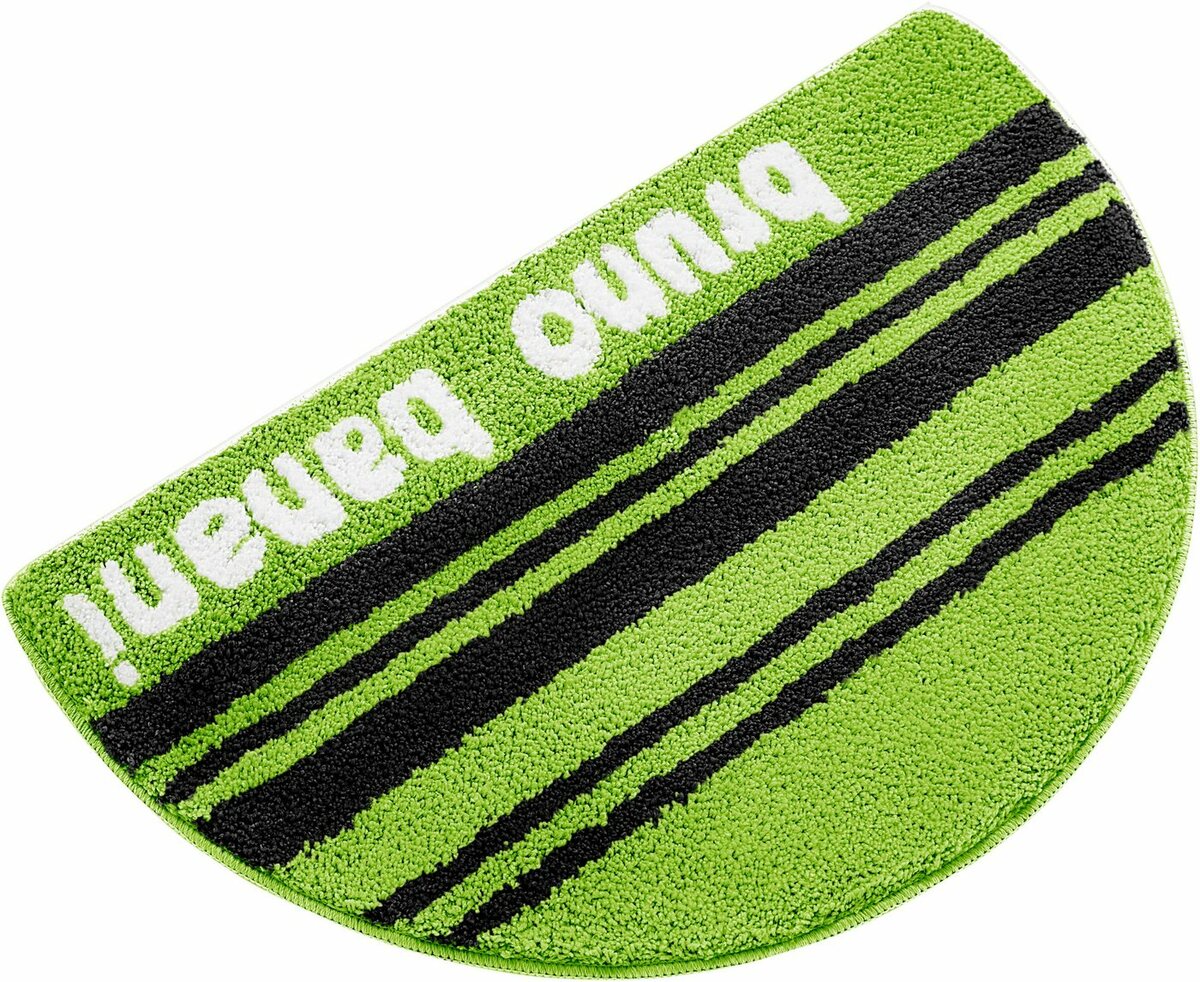 Bild 1 von Badematte Daniel Bruno Banani, Höhe 20 mm, rutschhemmend beschichtet, fußbodenheizungsgeeignet, schnell trocknend, strapazierfähig, Polyester, halbrund, mit Streifen, Badteppich, Badematten auch a