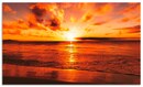 Bild 1 von Artland Küchenrückwand "Schöner Sonnenuntergang Strand", (1 tlg.), Alu Spritzschutz mit Klebeband, einfache Montage