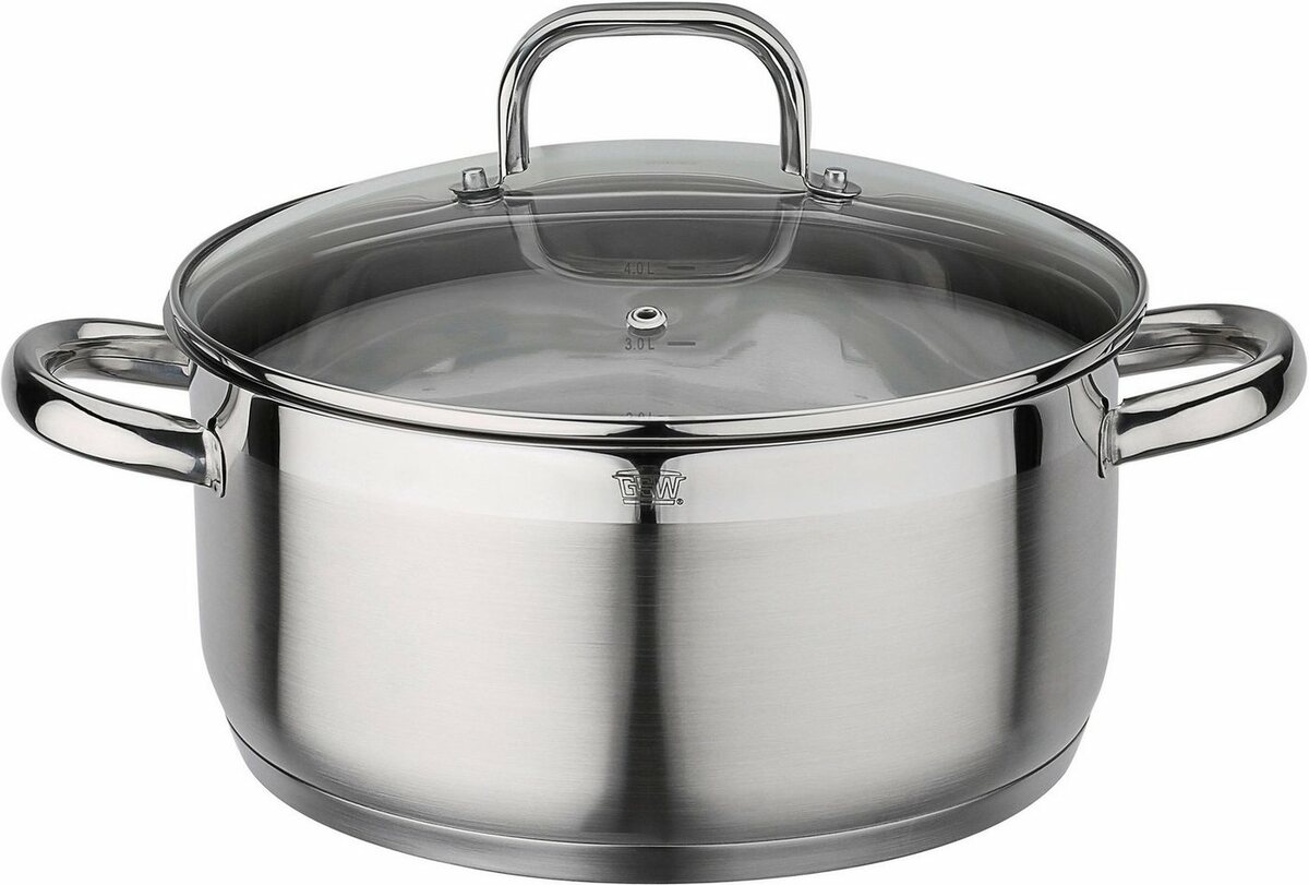Bild 1 von GSW Bratentopf Fogo, Edelstahl 18/8 (1-tlg), Induktion, Silberfarben