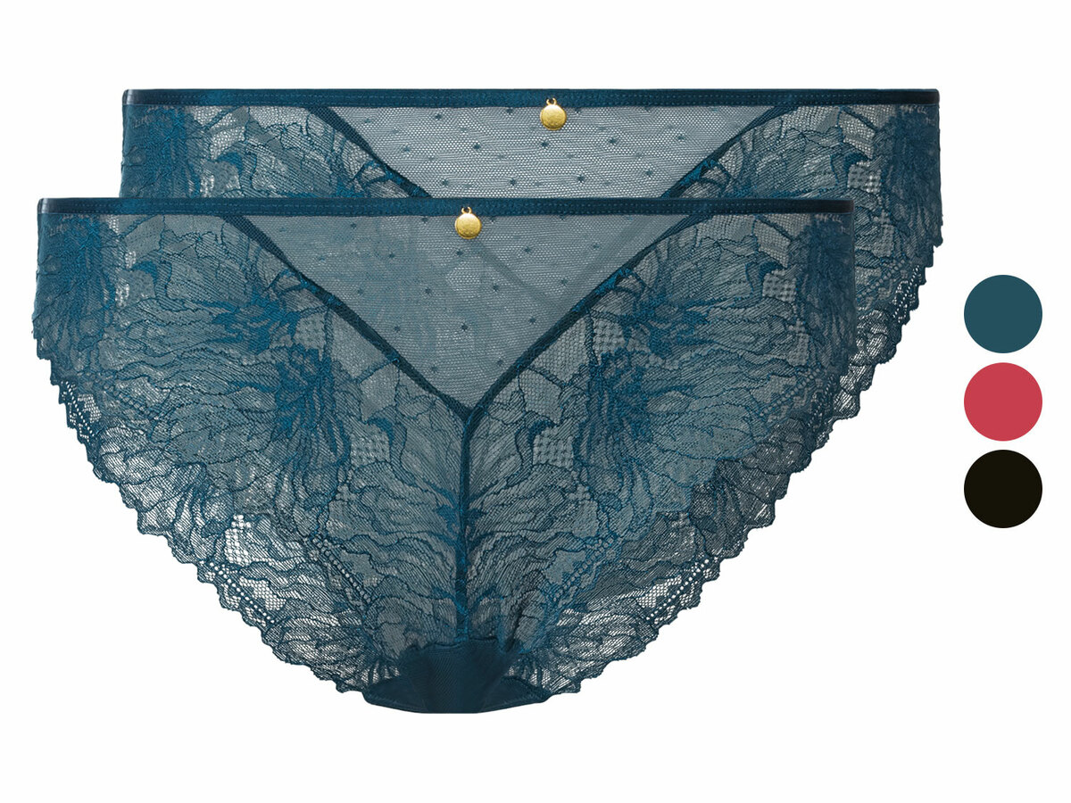 Bild 1 von esmara® Damen Minislips, 2 Stück, mit eleganter Spitze