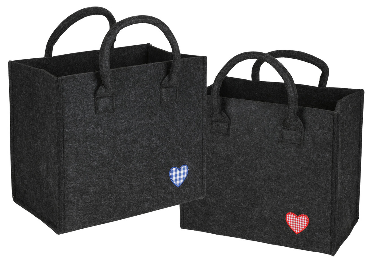 Bild 1 von Filz-Einkaufstasche mit Farbkontrast 35x20x28cm