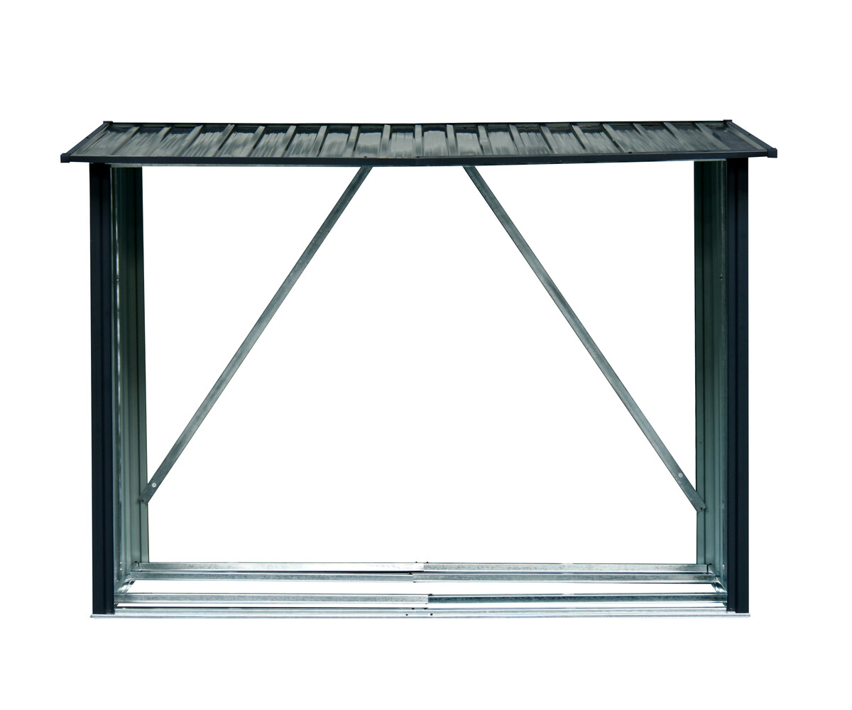 Bild 1 von Green Yard Brennholzunterstand aus Stahl, Brennholzlager, Kaminholz Unterstand, Regenschutz für Holz