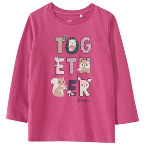 Mädchen Langarmshirt mit Message-Print BEERE