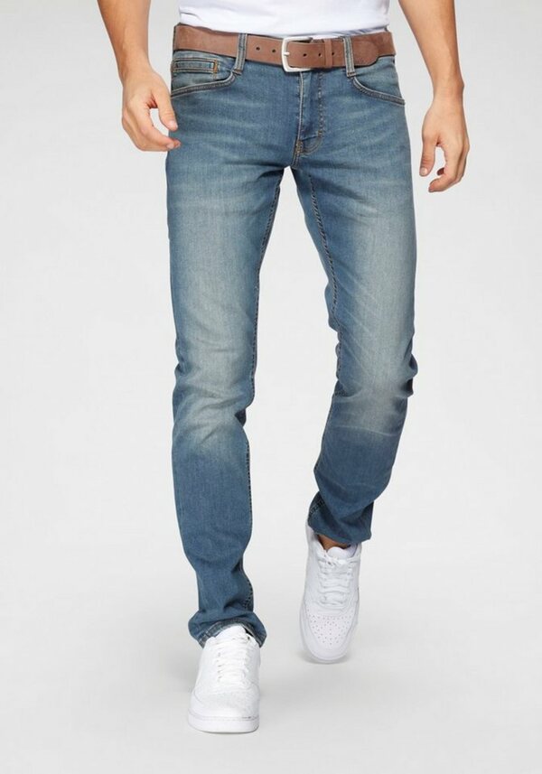 Bild 1 von MUSTANG 5-Pocket-Jeans Style Oregon Slim mit leichten Abriebeffekten, Blau