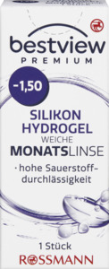 BestView Premium weiche Monatslinse Silikon Hydrogel -1,50