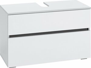 Home affaire Waschbeckenunterschrank Wisla Siphonausschnitt, Tür Push-to-open-Funktion, Breite 40 cm, Höhe 55 cm, Weiß