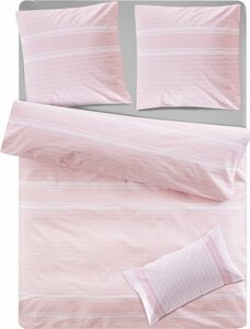 Bettwäsche Mynte in Gr. 135x200 oder 155x220 cm, andas, Renforcé, 3 teilig, Bettwäsche aus Baumwolle, mit GRATIS-Zugabe: Kissenbezug 40x80 cm, Rosa