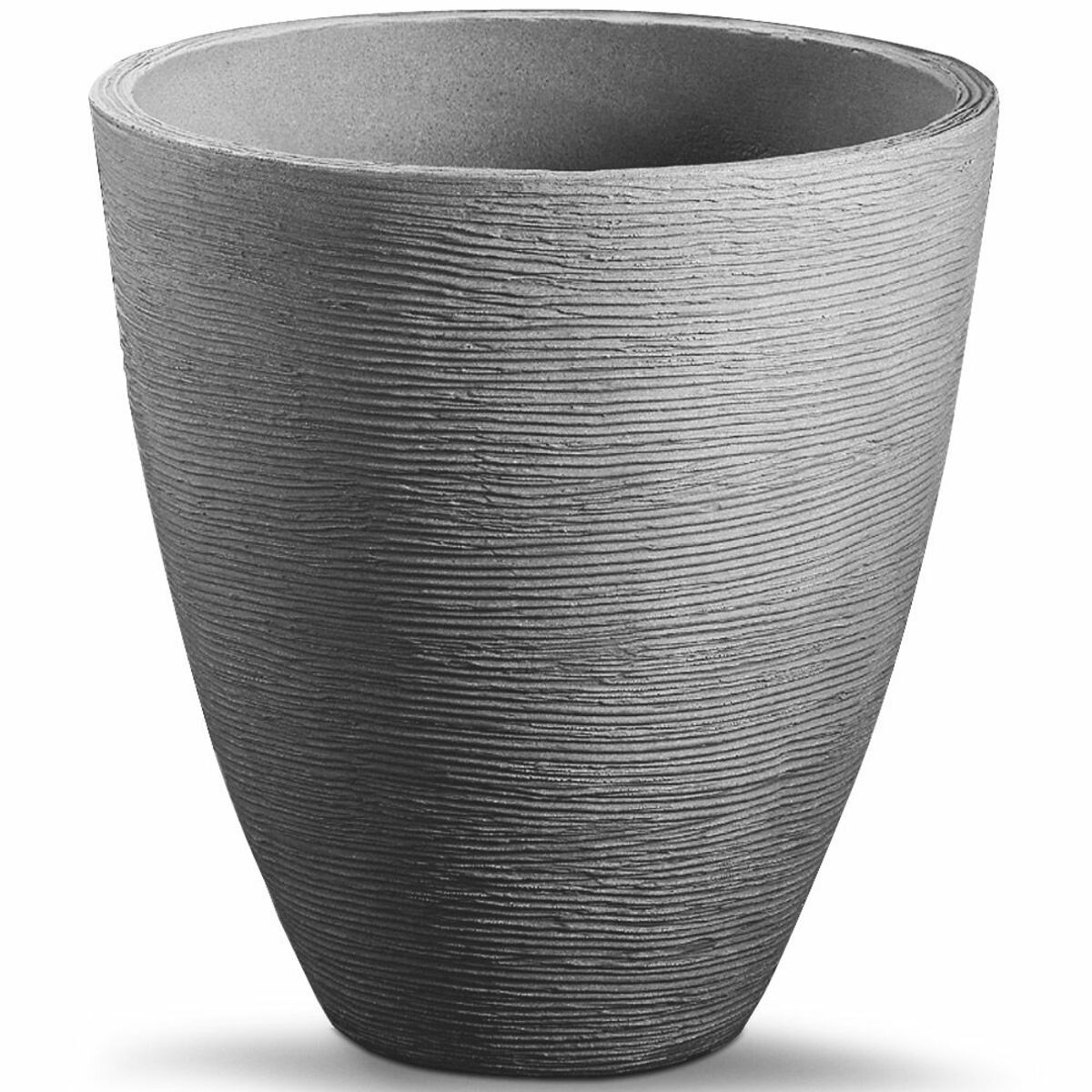 Bild 1 von Deuba® Blumentopf Grau Ø40cm mit Rillenstruktur