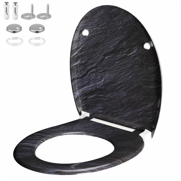 Bild 1 von Casaria® Toilettensitz Granite mit Absenkautomatik