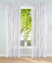 Bild 1 von Gardine Dimona, my home, Kräuselband (2 St), transparent, Voile, 2er-Set, Voile, Polyester, Wellen, Grau|silberfarben|weiß