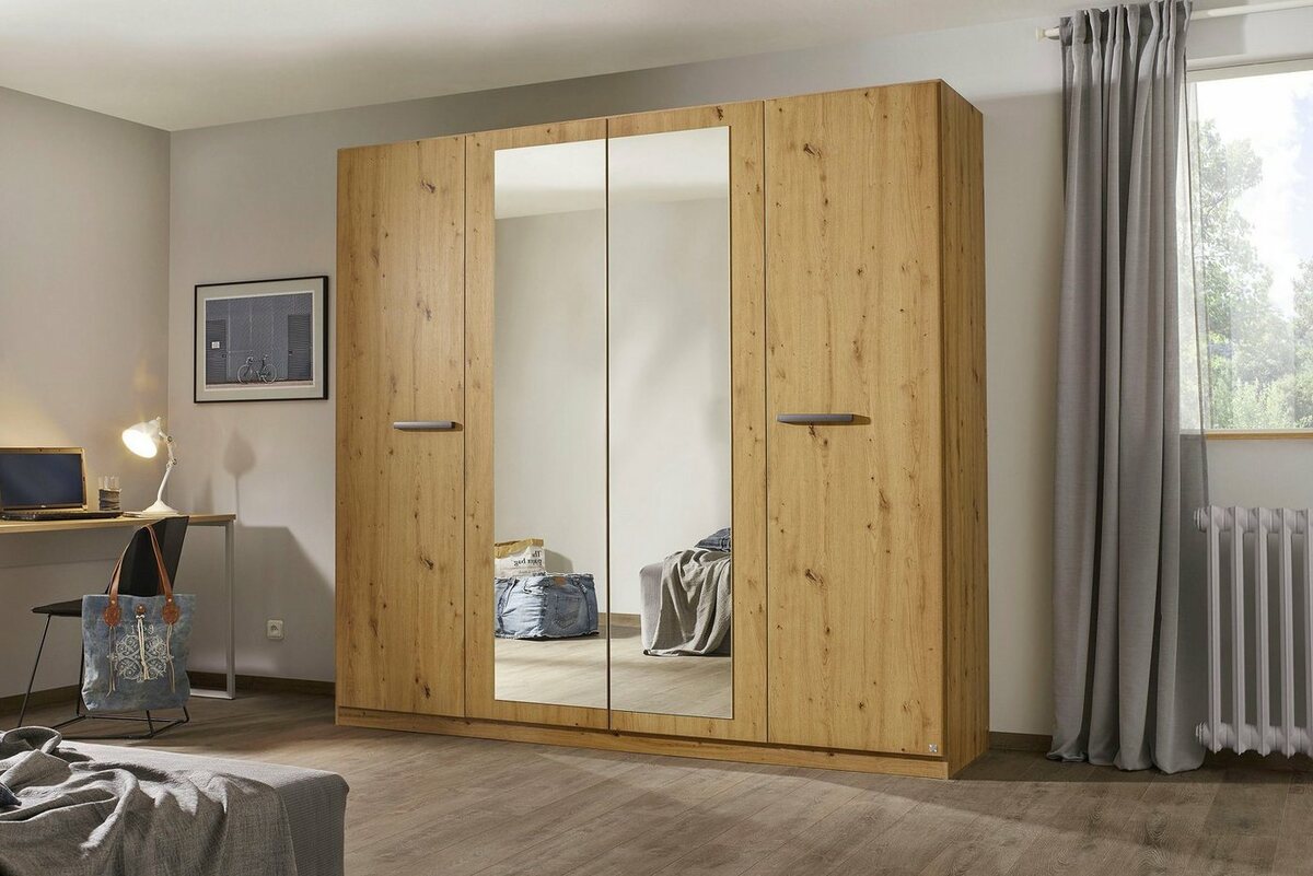 Bild 1 von Rauch Drehtürenschrank Modi inkl. Stoff-Organizer mit 6 Fächern, optional mit Spiegel erhältlich, Beige