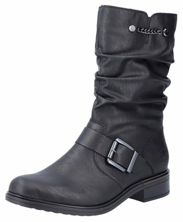 Bild 1 von Rieker Stiefel mit slouchy-Schaft und Zierkette, Schwarz