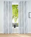 Bild 1 von Gardine Dimona, my home, Ösen (2 St), transparent, Voile, 2-er Set, transparent, Voile, Polyester, Wellen, Grau|silberfarben|weiß