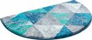 Bild 1 von Badematte Curati Grund, Höhe 20 mm, rutschhemmend beschichtet, strapazierfähig, Polyacryl, halbrund, weiche Haptik, Blau