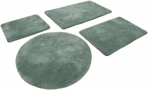 Badematte Porto Azzurro Homie Living, Höhe 30 mm, rutschhemmend beschichtet, fußbodenheizungsgeeignet, schnell trocknend, Polyester, rechteckig, Badteppich, uni, rechteckig & rund, waschbar, Badezi