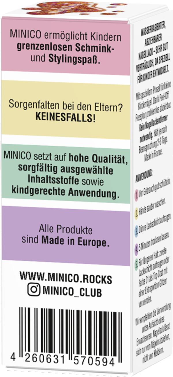 Bild 2 von MINICO Peel-Of Nagellack 05 Glitzer Pink