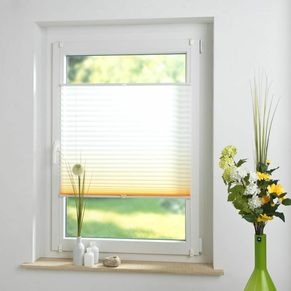 Bild 1 von Bella Casa Klemmfix Plissee 80 x 130 cm orange Farbverlauf