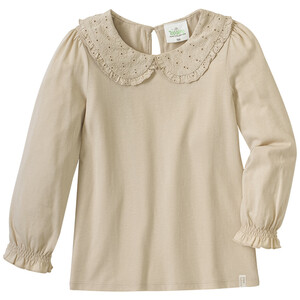 Mädchen Langarmshirt mit Bübchenkragen BEIGE